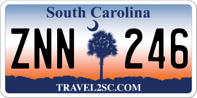 SC license plate ZNN246
