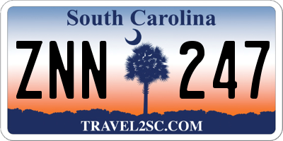 SC license plate ZNN247