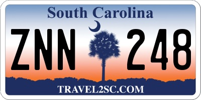SC license plate ZNN248