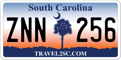 SC license plate ZNN256