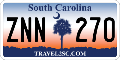 SC license plate ZNN270