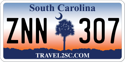SC license plate ZNN307