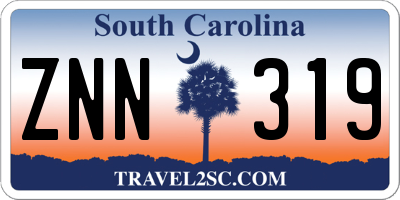 SC license plate ZNN319