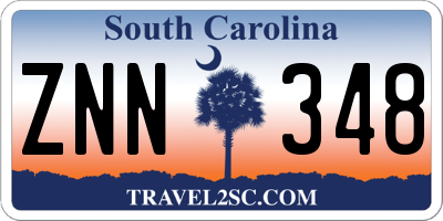 SC license plate ZNN348