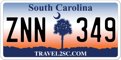 SC license plate ZNN349