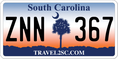 SC license plate ZNN367