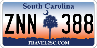 SC license plate ZNN388