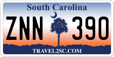 SC license plate ZNN390