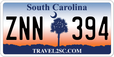 SC license plate ZNN394