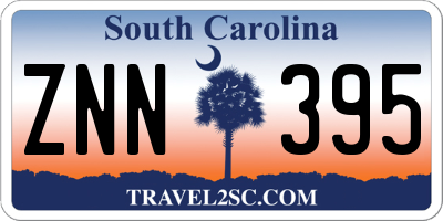 SC license plate ZNN395