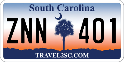 SC license plate ZNN401