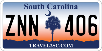 SC license plate ZNN406