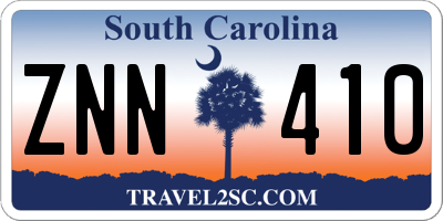 SC license plate ZNN410