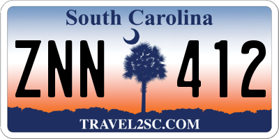 SC license plate ZNN412