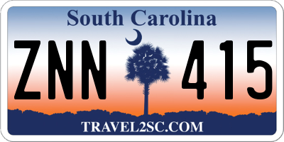 SC license plate ZNN415