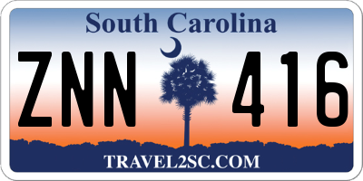 SC license plate ZNN416