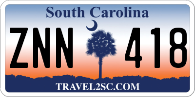 SC license plate ZNN418
