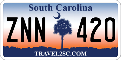 SC license plate ZNN420