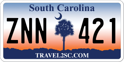 SC license plate ZNN421