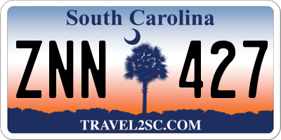 SC license plate ZNN427