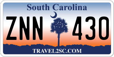 SC license plate ZNN430