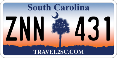 SC license plate ZNN431