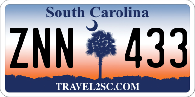 SC license plate ZNN433