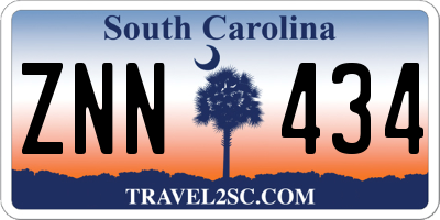 SC license plate ZNN434
