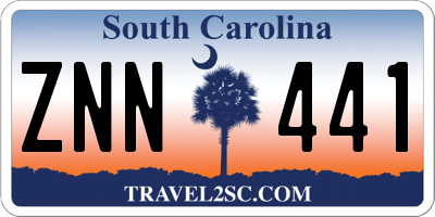 SC license plate ZNN441