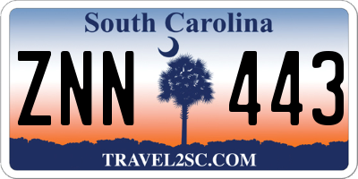 SC license plate ZNN443