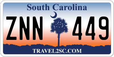 SC license plate ZNN449