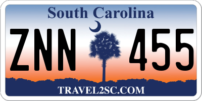 SC license plate ZNN455