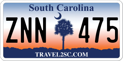 SC license plate ZNN475
