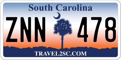 SC license plate ZNN478