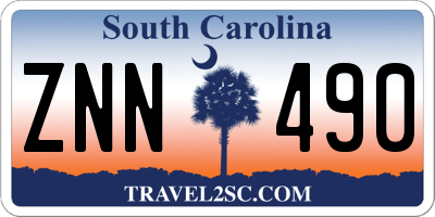 SC license plate ZNN490