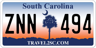 SC license plate ZNN494