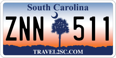 SC license plate ZNN511