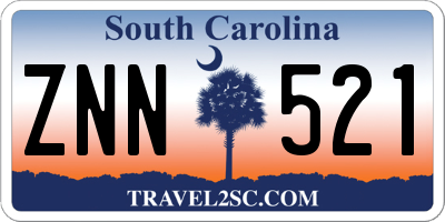SC license plate ZNN521