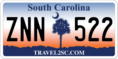 SC license plate ZNN522