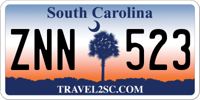 SC license plate ZNN523