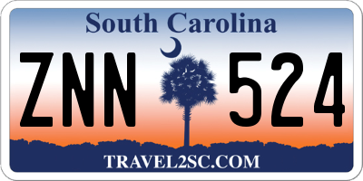SC license plate ZNN524