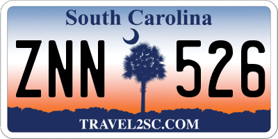 SC license plate ZNN526