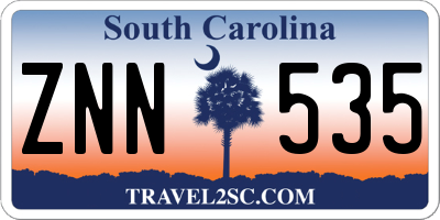 SC license plate ZNN535
