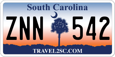 SC license plate ZNN542