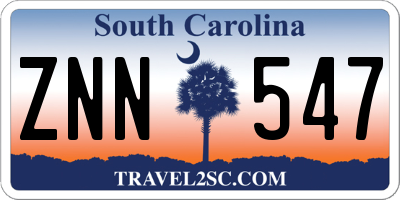 SC license plate ZNN547
