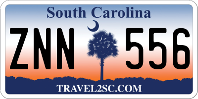 SC license plate ZNN556