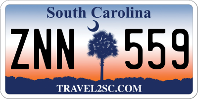 SC license plate ZNN559