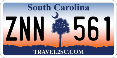 SC license plate ZNN561