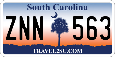 SC license plate ZNN563