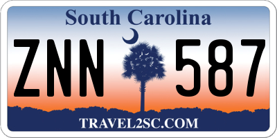 SC license plate ZNN587